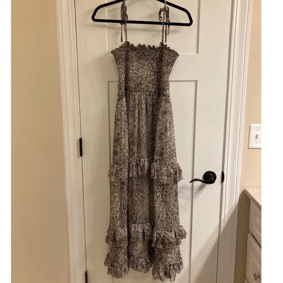 Tube Top Midi Length Snake Print Dress - Picture 8 of 8